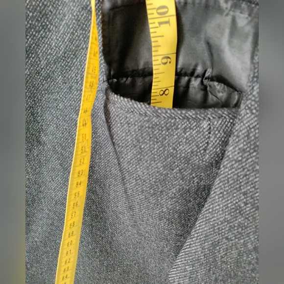 Macy's Jacobson’s Long Overcoat Men's Large Black Wool coat Winter Jacket EUC - Picture 11 of 13